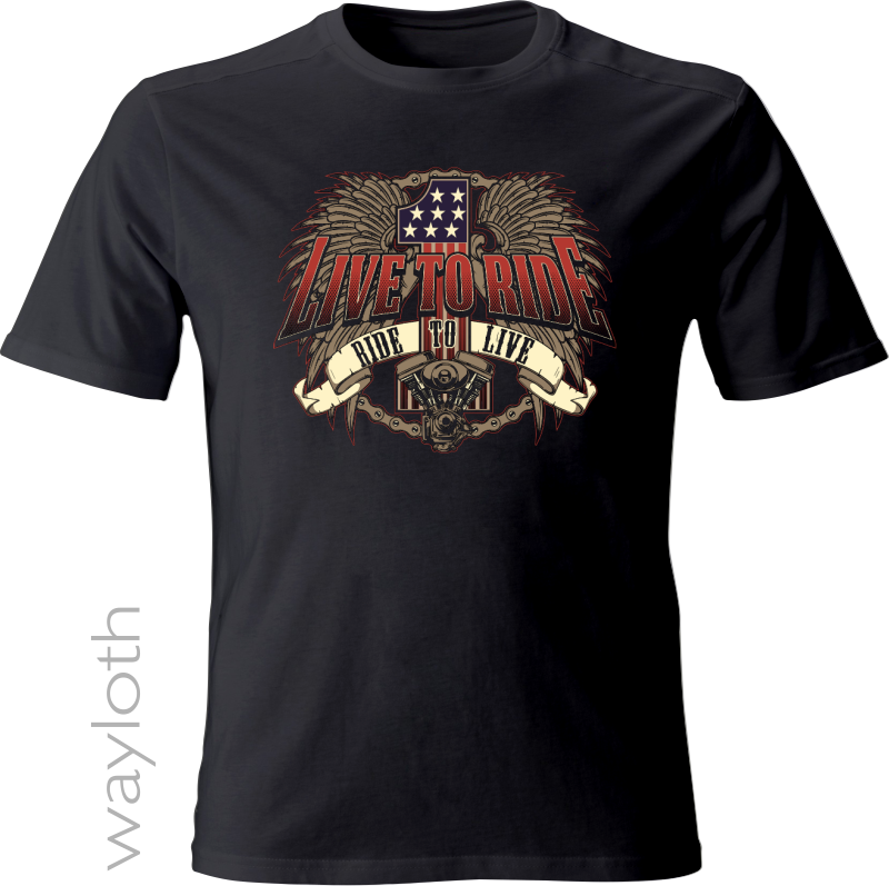 T-Shirt Live to Ride by wayloth