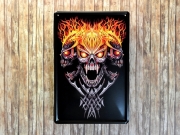 Blechschild *Heavy Skull Flame*